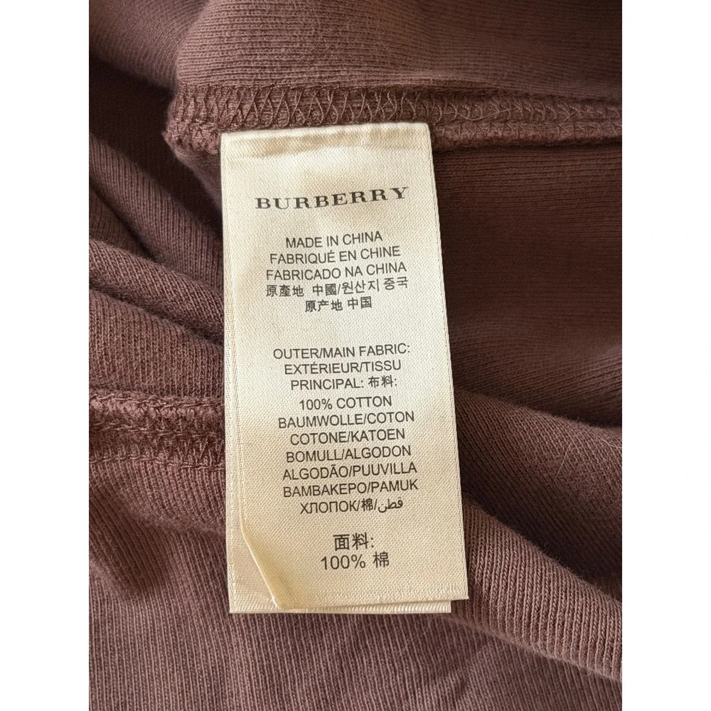 Burberry Brit Pullover Sz XL Brown Quarter Zip Mock Neck Logo Designer Sweater